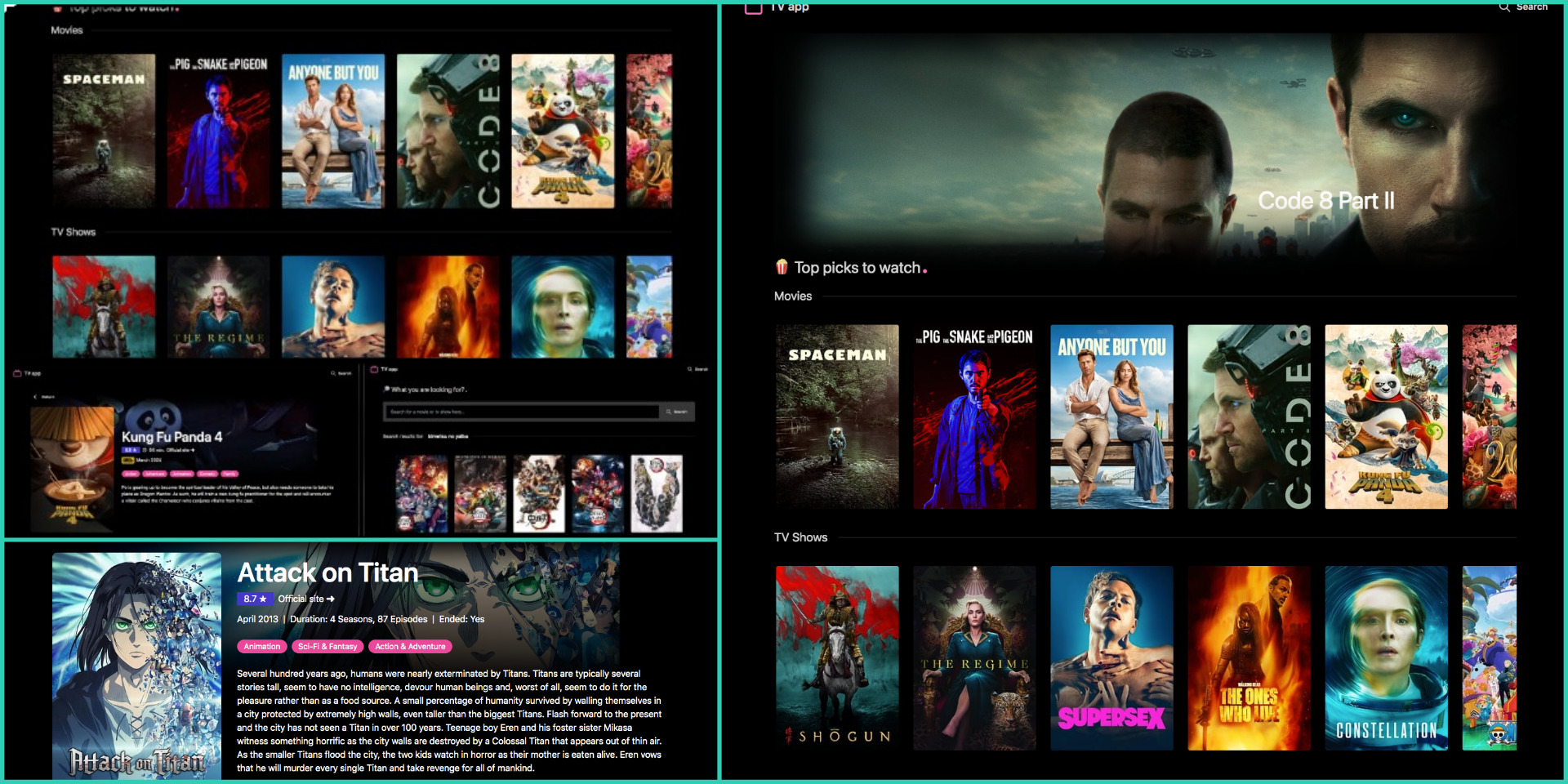 Preview image of TV movie-streaming-like webapp
